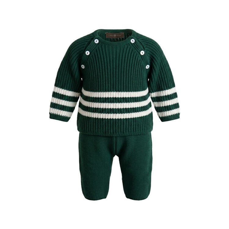 LITTLE BEAR Completo verdone a coste ghetta e maglia neonato