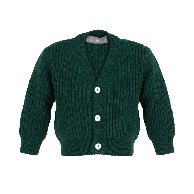 LITTLE BEAR Giacca in lana verde neonato