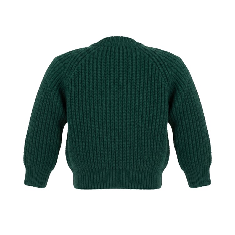 LITTLE BEAR Giacca in lana verde neonato
