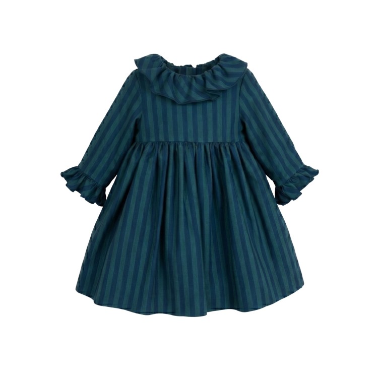 LITTLE BEAR Abito blu e verde neonata
