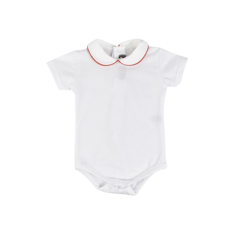 LITTLE BEAR Body bianco con profili rossi neonato