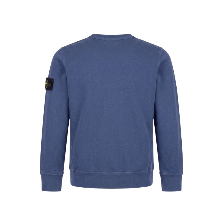 STONE ISLAND Felpa blu marino girocollo bambini