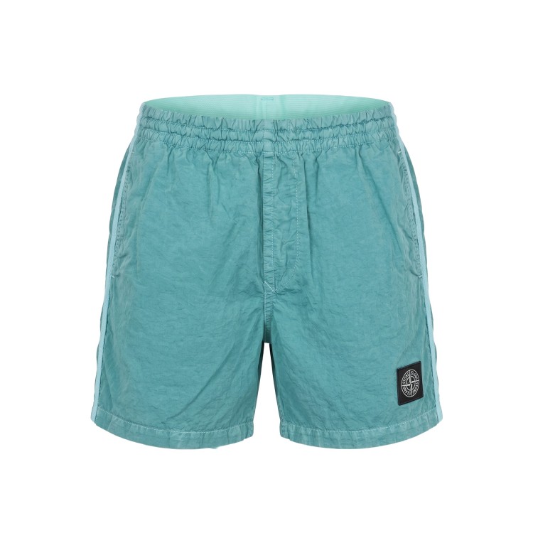 STONE ISLAND Boxer mare turchesi con logo bambino