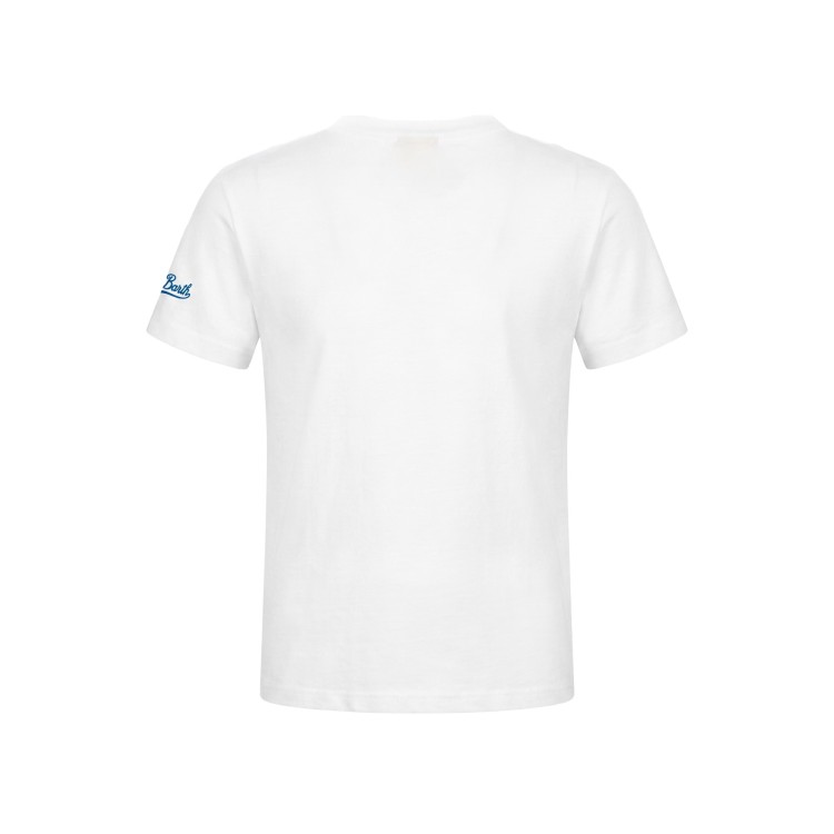 SAINT BARTH T-shirt bianca con stampa giraffa bambino