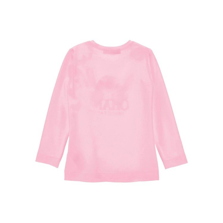 MONNALISA T-shirt rosa a maniche lunghe Stitch bambina