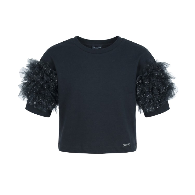 MONNALISA T-shirt manica corta  nera bambina