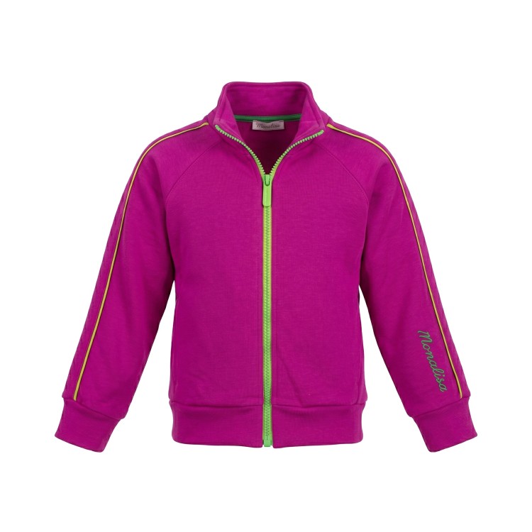 MONNALISA Felpa con zip fucsia bambina