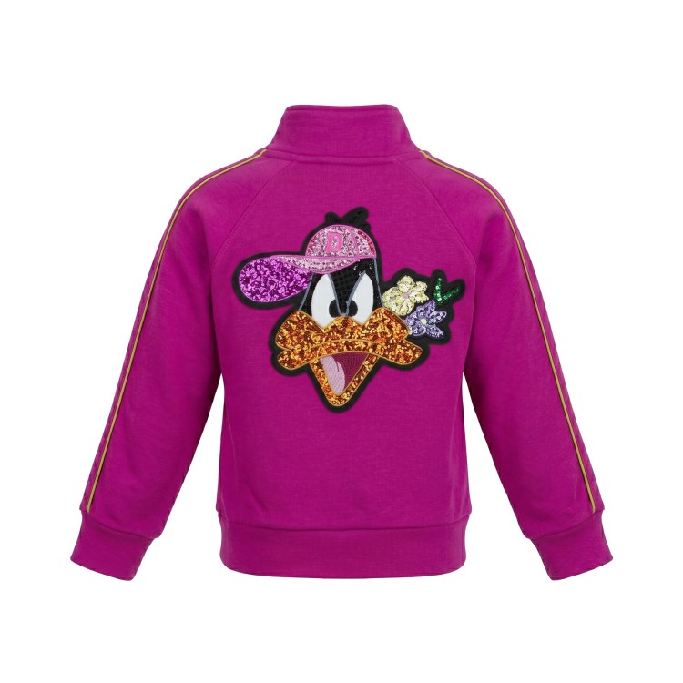 MONNALISA Felpa con zip fucsia bambina