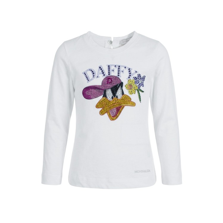 MONNALISA T-shirt girocollo panna bambina