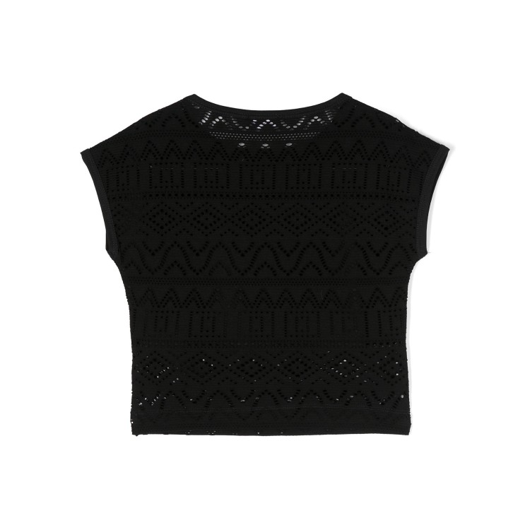MONNALISA T-shirt manica corta nera per bambina