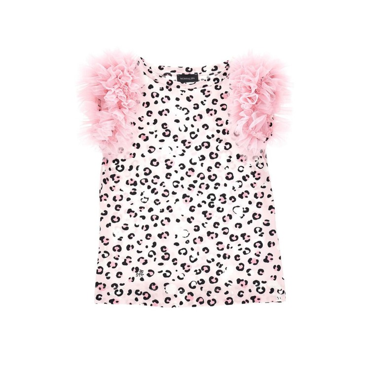 MONNALISA T-shirt fantasia rosa bambina