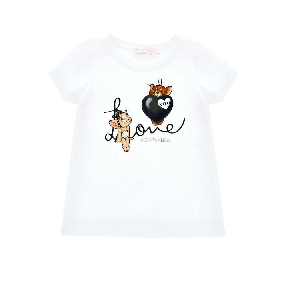 MONNALISA T-shirt bianca...