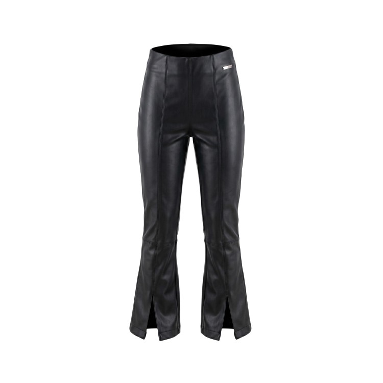 MONNALISA Pantalone ecopelle nero bambina