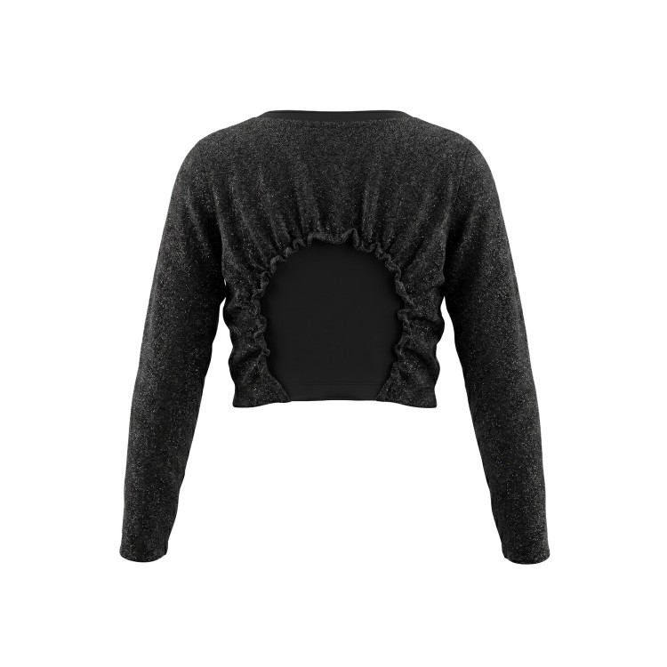MONNALISA T-shirt lurex nera bambina