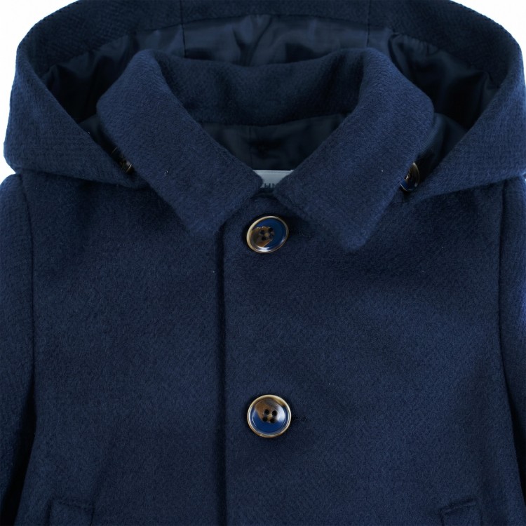COLORI CHIARI Cappotto blu doppiopetto neonati