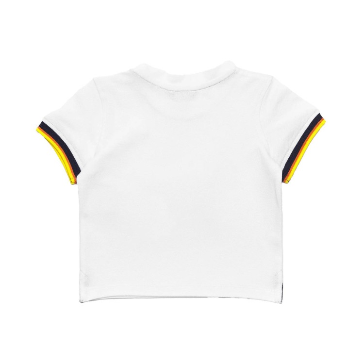 K-WAY T-shirt bianca in piquè neonati