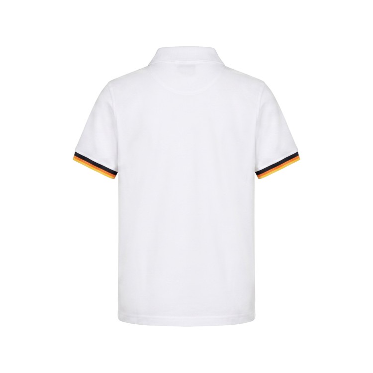 K-WAY La polo in piquet di cotone stretch bianca bambino