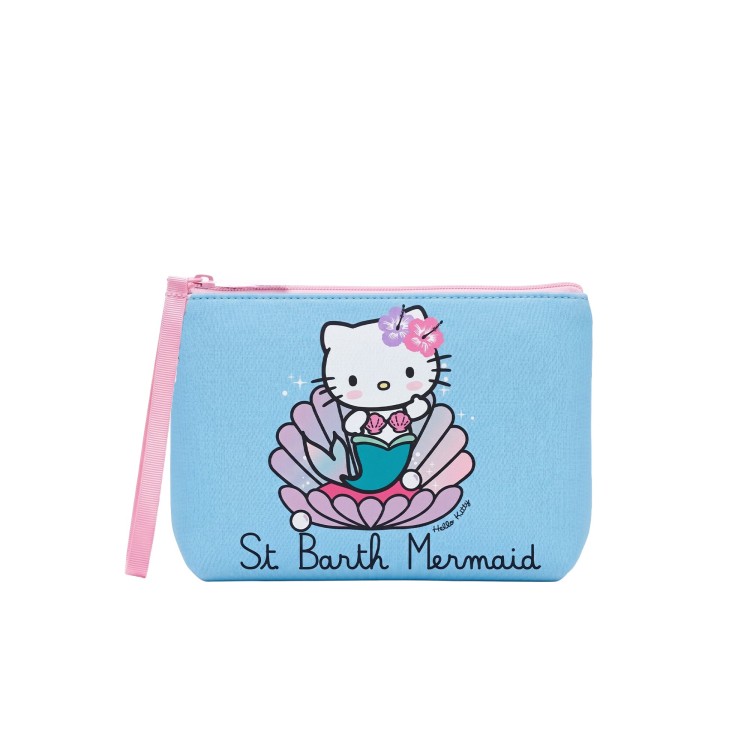 SAINT BARTH Pochette celeste Hello Kitty bambina