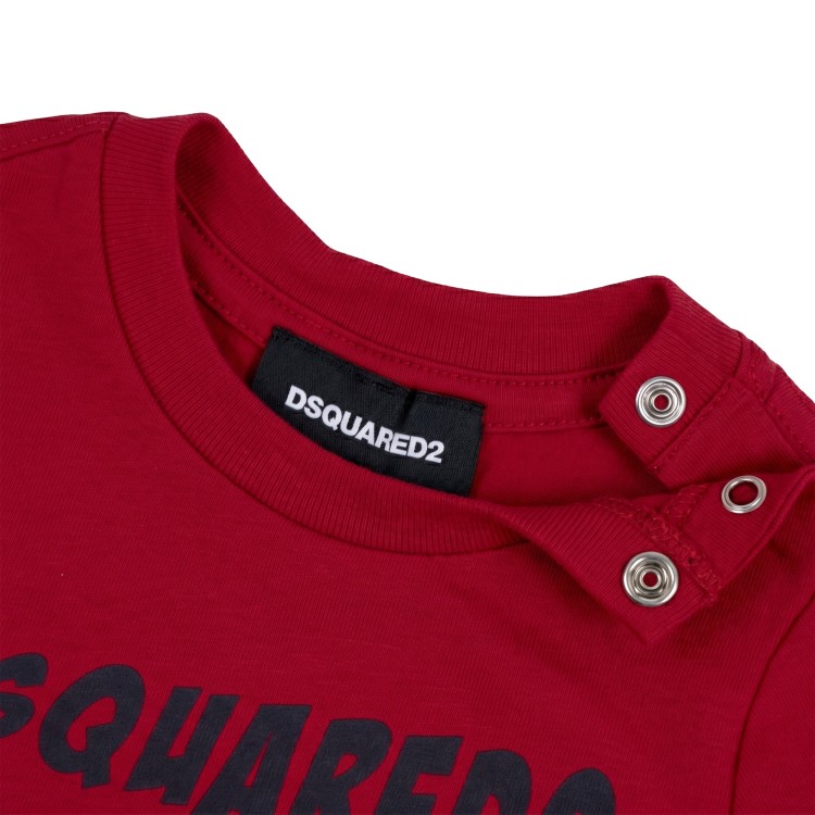 DSQUARED T-shirt rossa neonato