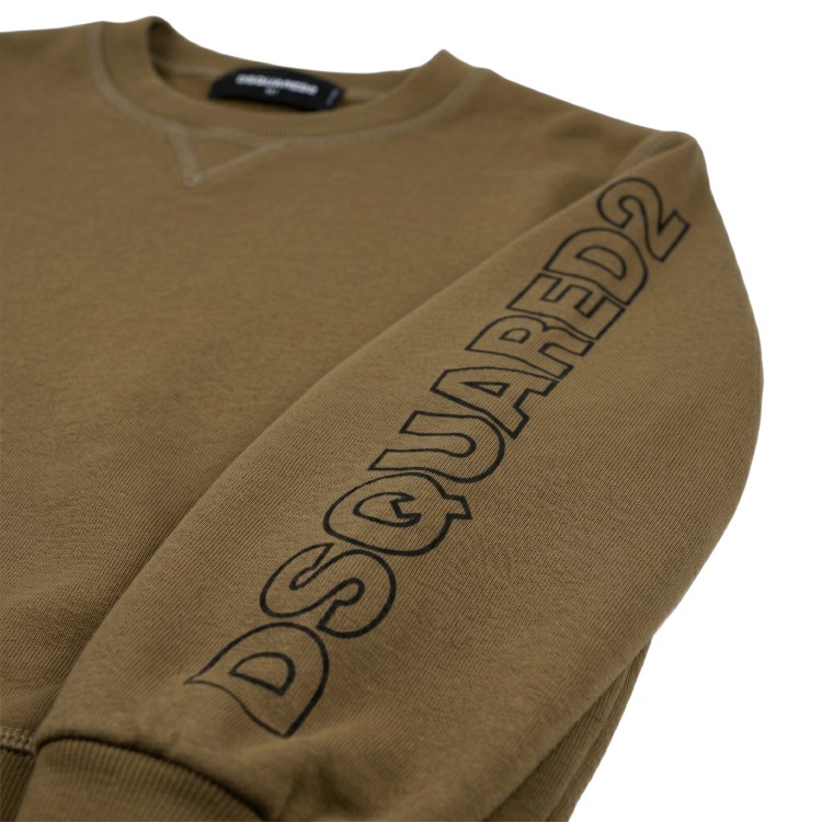 DSQUARED Felpa marrone ragazzo