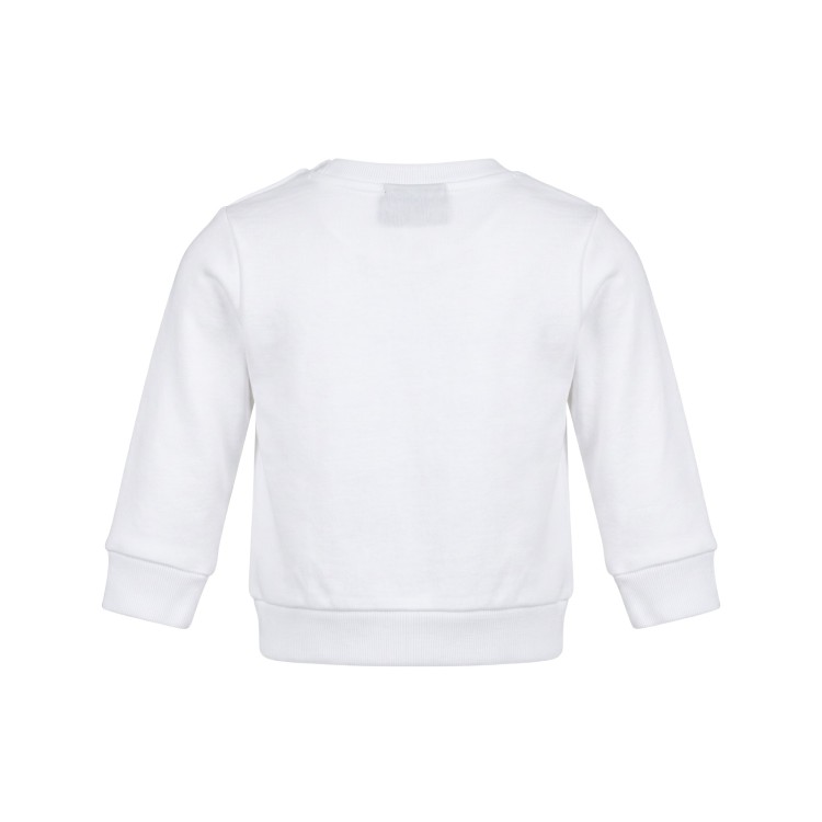 DSQUARED Felpa in cotone bianca per neonato