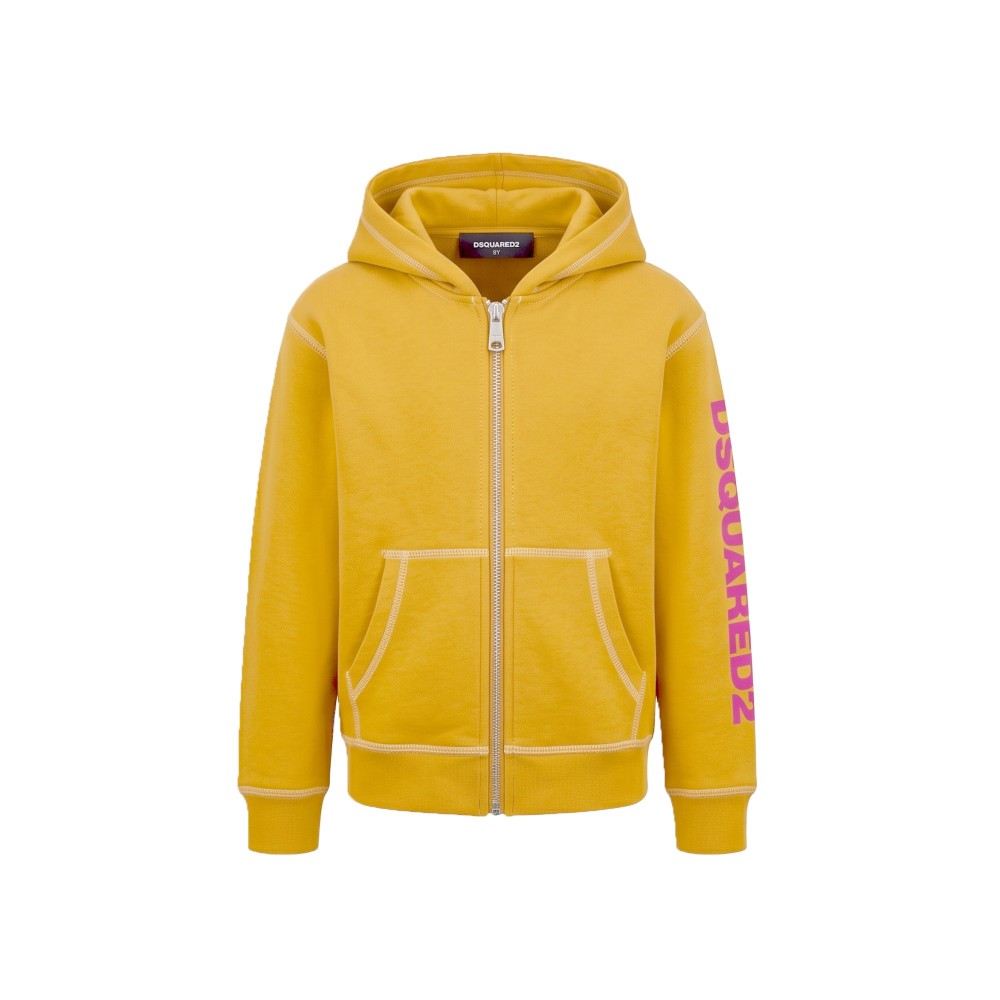 DSQUARED Felpa giallo ocra...