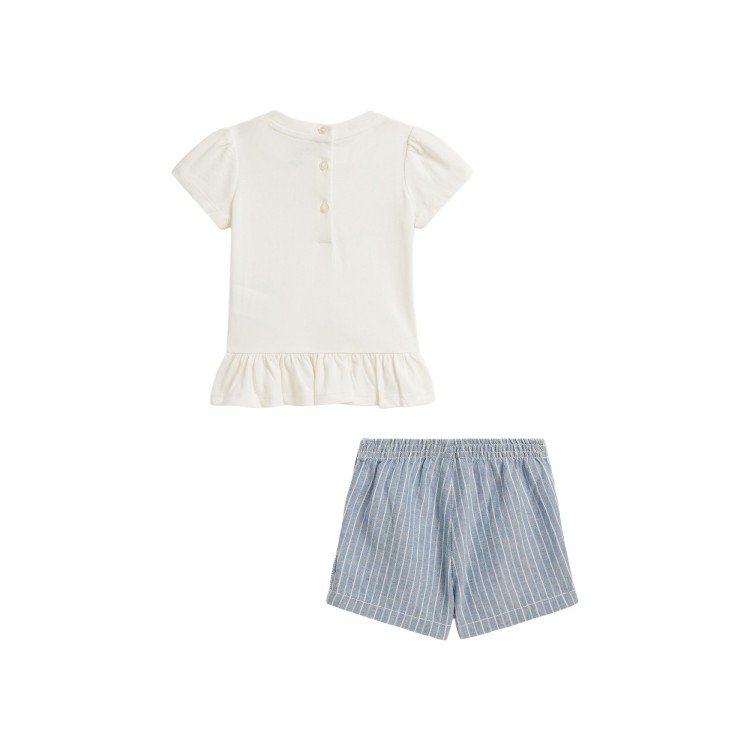 RALPH LAUREN Completo Polo Bear t-shirt e shorts neonata