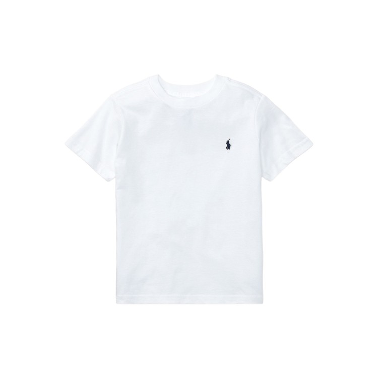 RALPH LAUREN T-shirt bianca Pony navy bambini