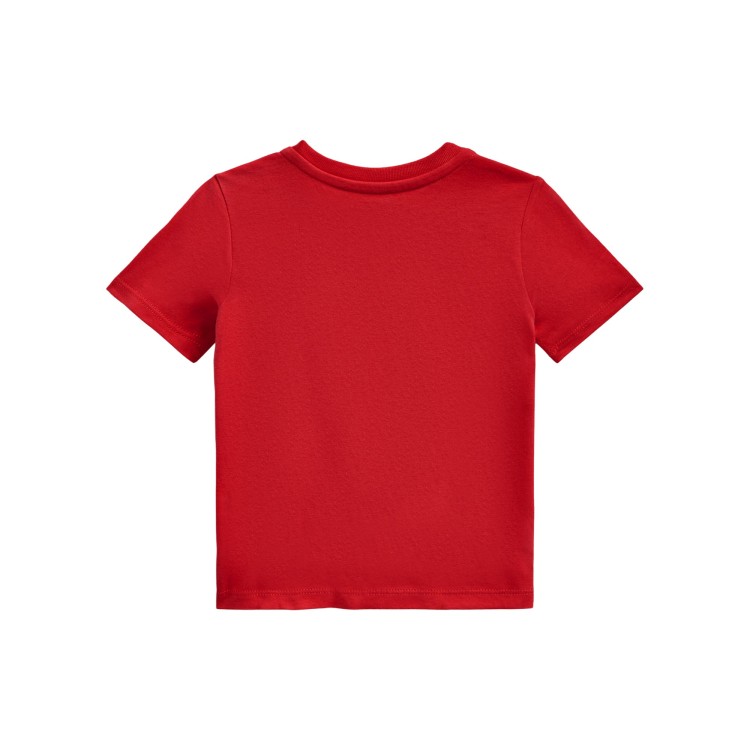 RALPH LAUREN T-shirt rossa Pony blu navy neonati