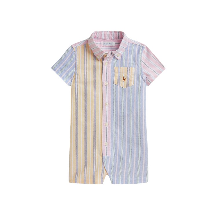 RALPH LAUREN Pagliaccetto multicolor pastello neonata