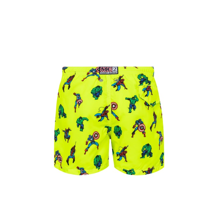 SAINT BARTH Boxer mare giallo fluo supereroi bambino