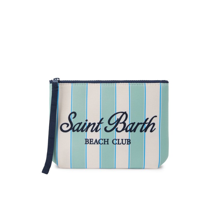 SAINT BARTH Pochette salvia a righe bambina