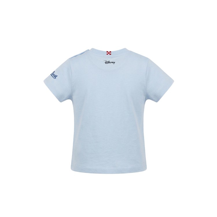 SAINT BARTH T-shirt celeste stampa Topolino bambino