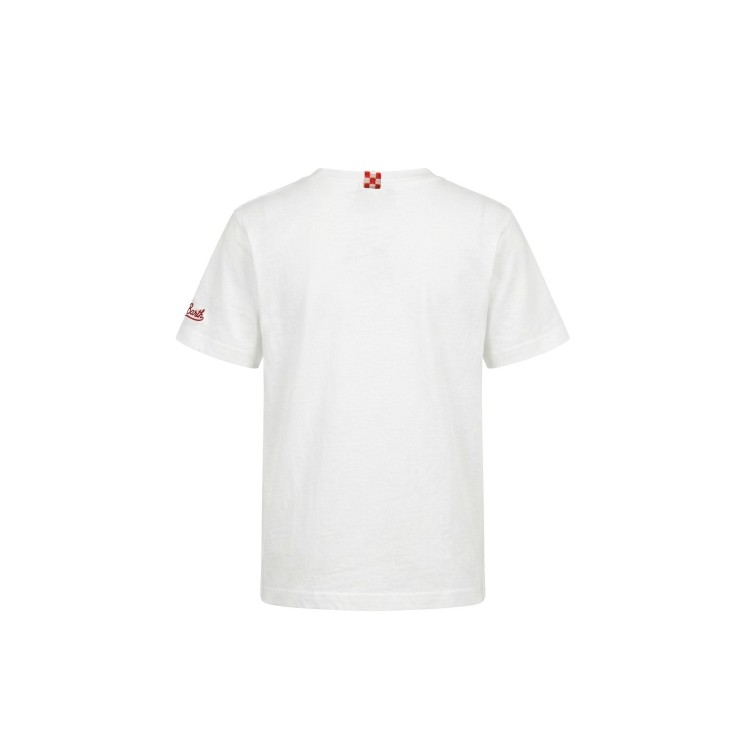 SAINT BARTH T-shirt bianca "Tutto sotto controller" bambino