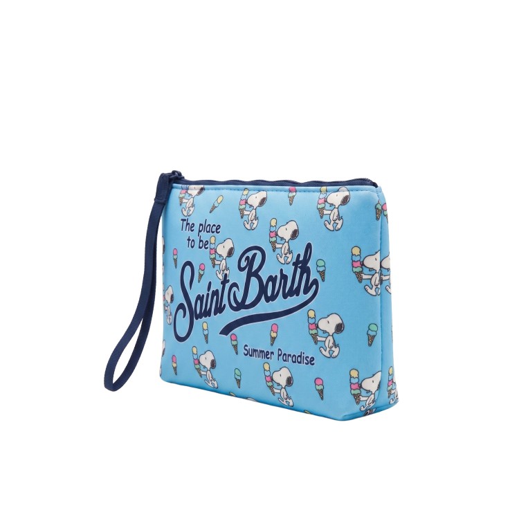 SAINT BARTH Pochette celeste Snoopy gelato bambini