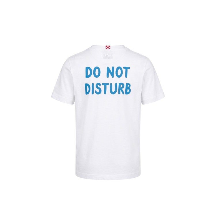 SAINT BARTH T-shirt bianca Do Not Disturb bambino