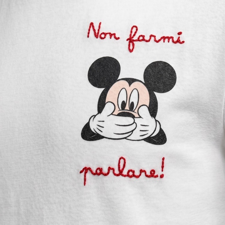 SAINT BARTH T-shirt bianca "Non farmi parlare" bambino