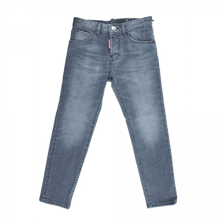 DSQUARED Pantalone jeans grigio ragazzo