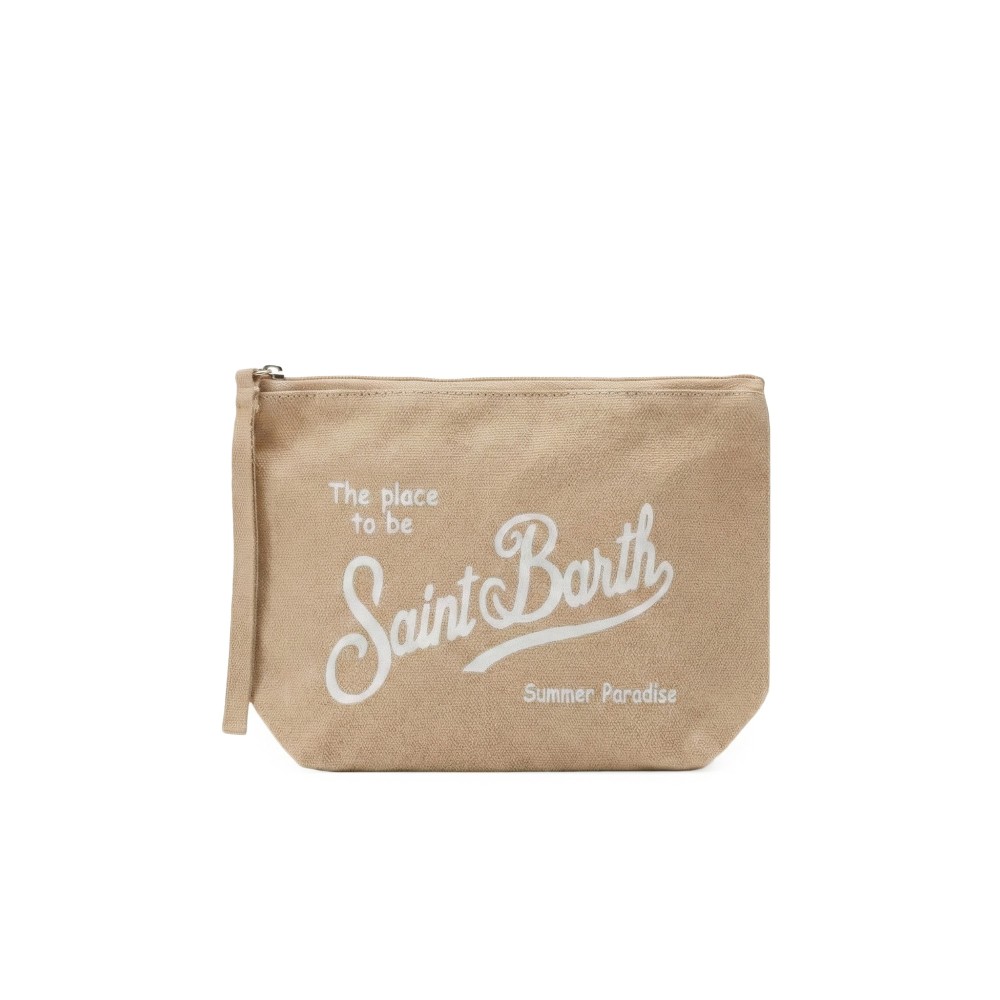 SAINT BARTH Pochette beige...