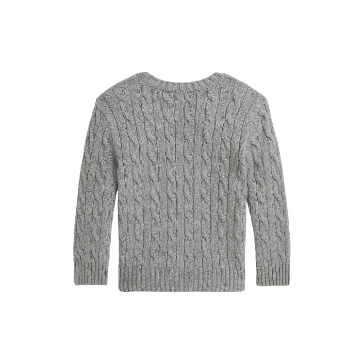 RALPH LAUREN Maglione grigio a trecce bambini