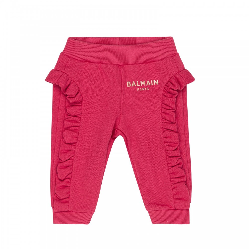 BALMAIN Pantalone rosa neonata