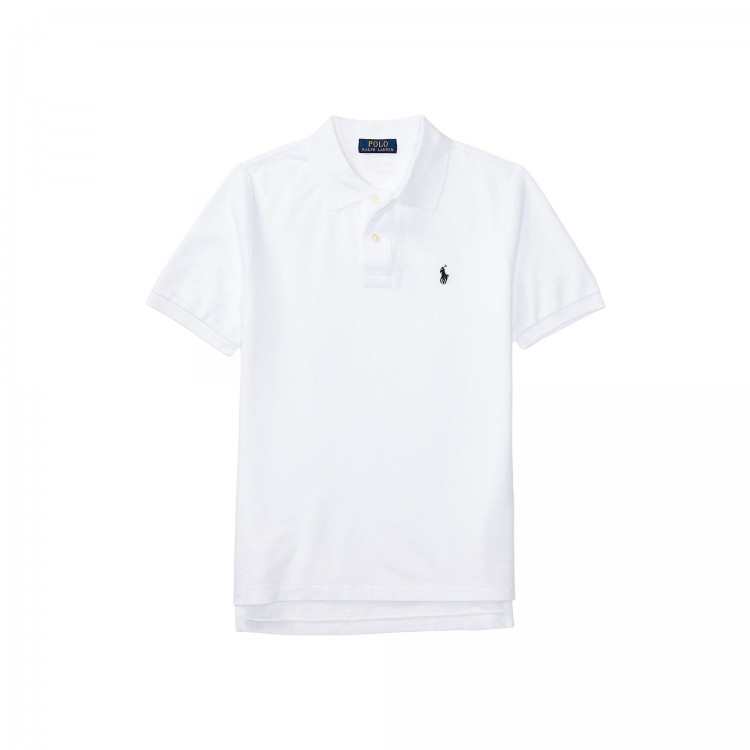 RALPH LAUREN Polo bianca in piqué bambino