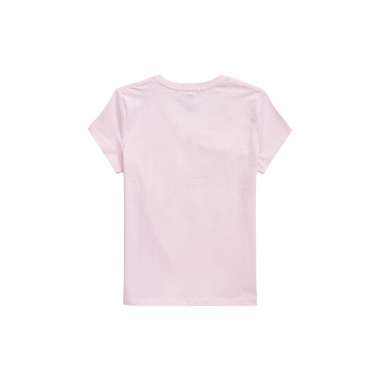 RALPH LAUREN T-shirt rosa scollo a V bambina
