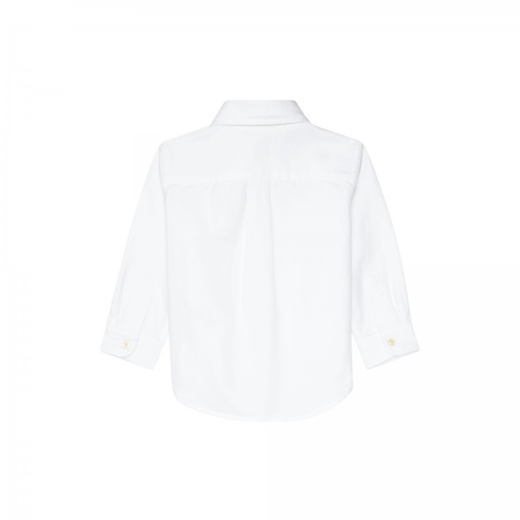RALPH LAUREN Camicia bianca Oxford neonato