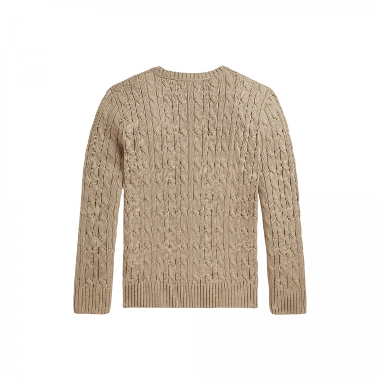 RALPH LAUREN Maglione beige a trecce bambina