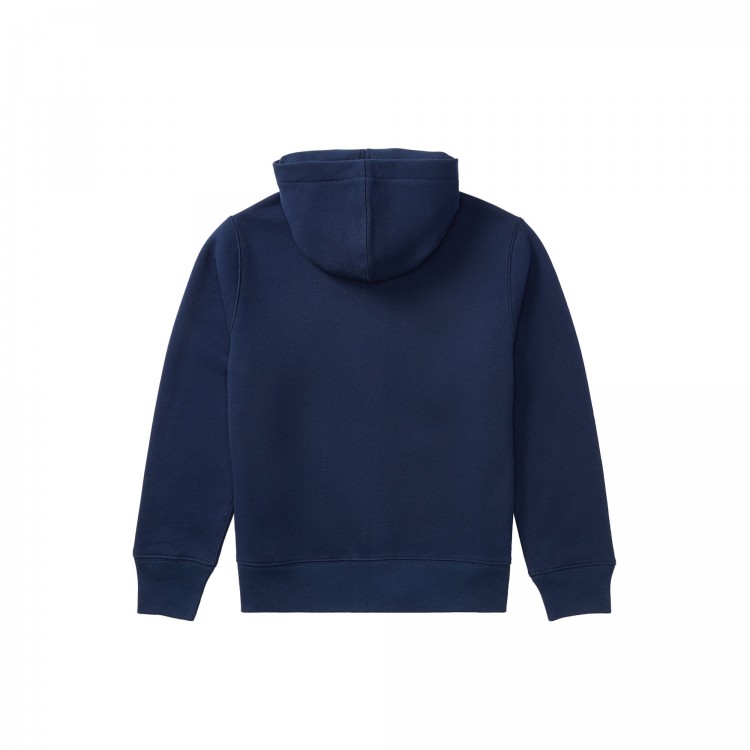 RALPH LAUREN Felpa blu navy full-zip bambini