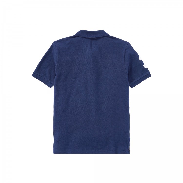 RALPH LAUREN Polo blu navy in piqué Big Pony bambino