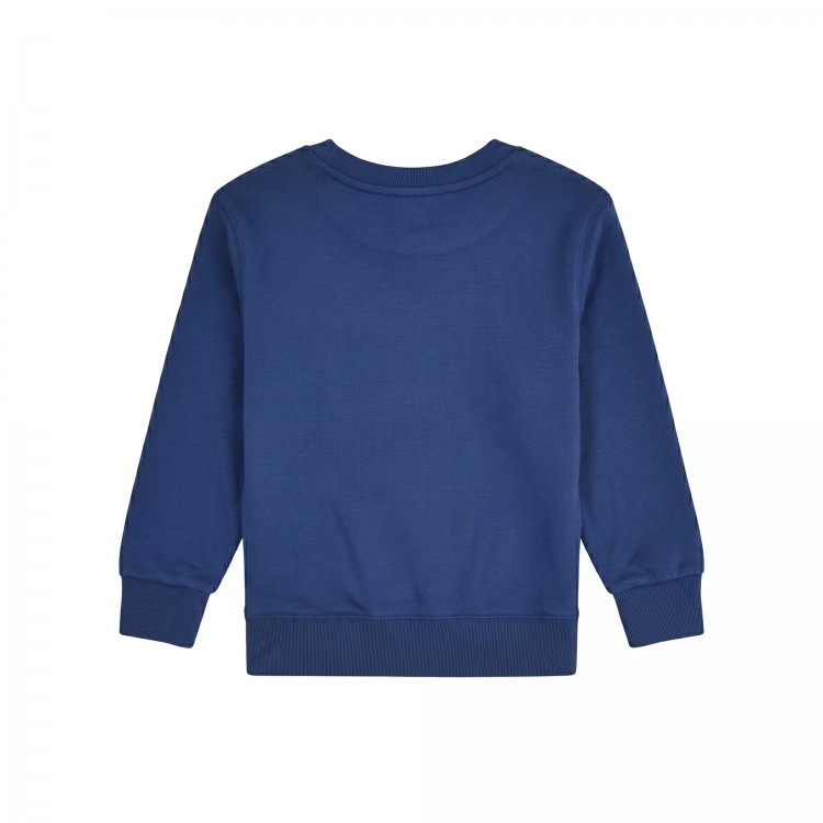 RALPH LAUREN Felpa blu navy girocollo bambini