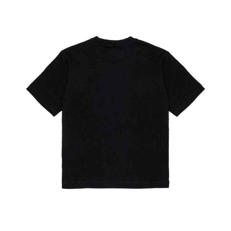 DIESEL T-shirt nera con logo circolare bambini