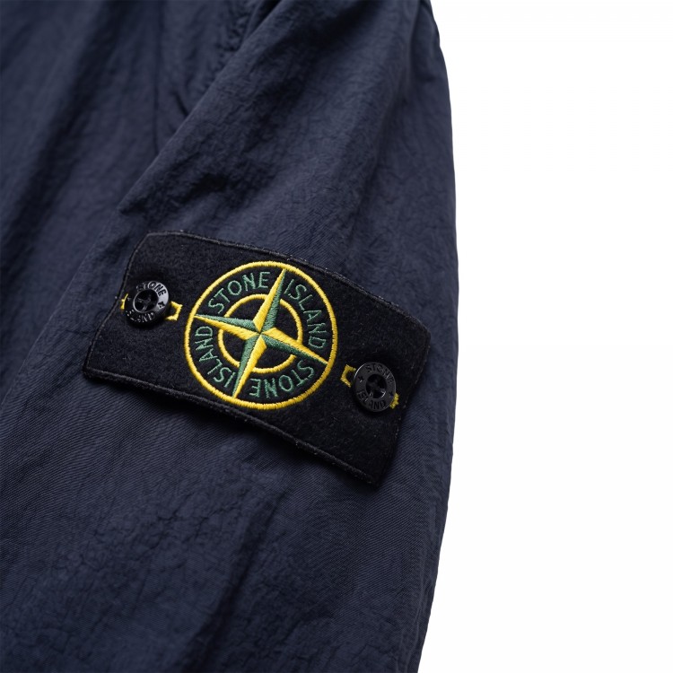 STONE ISLAND Giubbotto blu navy con cappuccio bambini